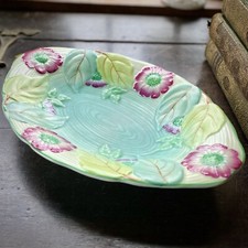 JHW & Sons Falcon Ware Serving Plate Dish 1274 @1925 Majolica - SylvaC Interest