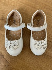 Mothercare White Girl's Shoes, Floral, Size 7, Excellent Condition