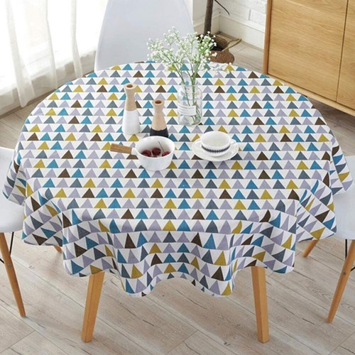 Round table cloths cotton - table,