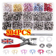 200/400/804PC Snap Fasteners Kit Metal Snap Button with Fastener Pliers Tool Kit