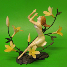 Rare Royal Worcester Bronze & Porcelain Figure RW4223 Nymph with Winter Jasmine