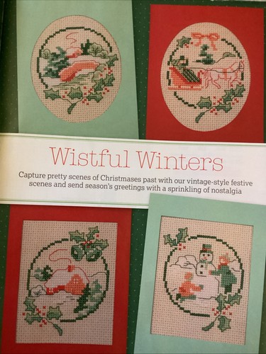 Vintage scene cards holly - vintage,