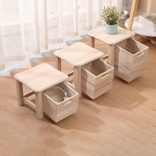 Wooden step stool with - stool,