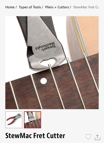 Stew mac 0619 fret cutter - fret,