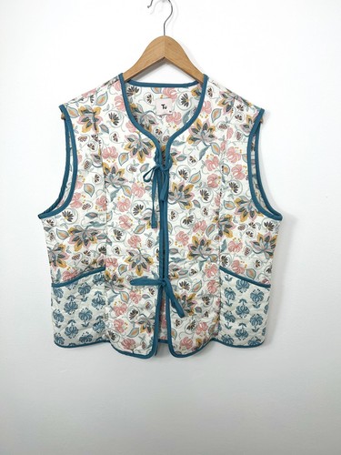 Front quilted cotton floral - tu,