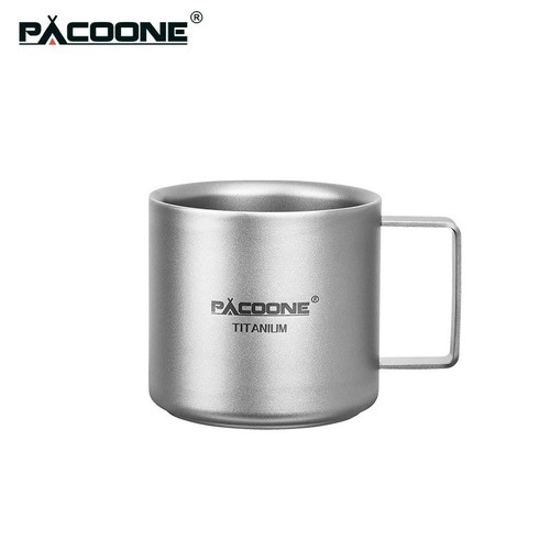 Titanium camping coffee mug - titanium,