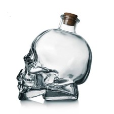 Skull Head Glass Vodka Bottles