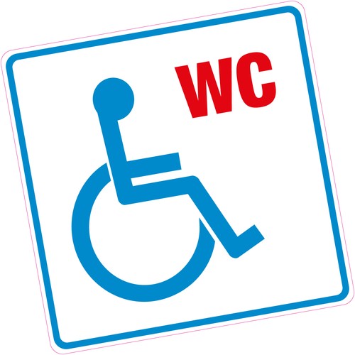 Disabled vinyl sticker blue - disabled,