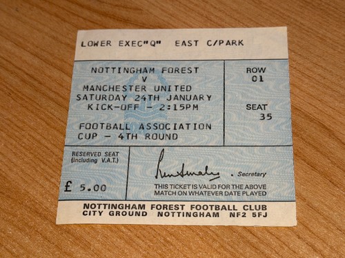 Ticket 1980 nottingham - ticket,