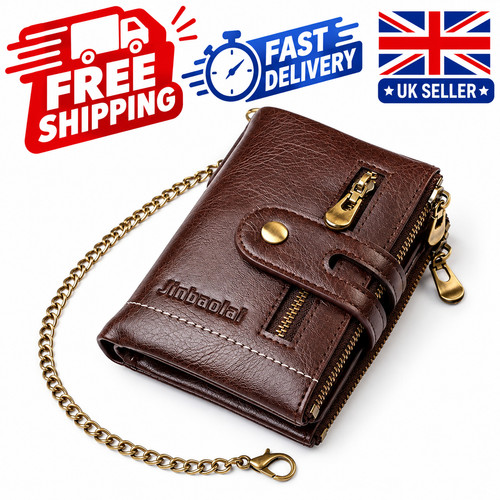 Leather wallet men rfid - wallet,