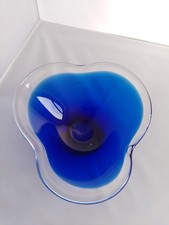 Large Murano Tri-sided Cobalt