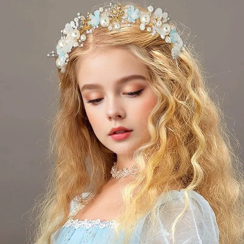 Flower girl headband - headband, wreath