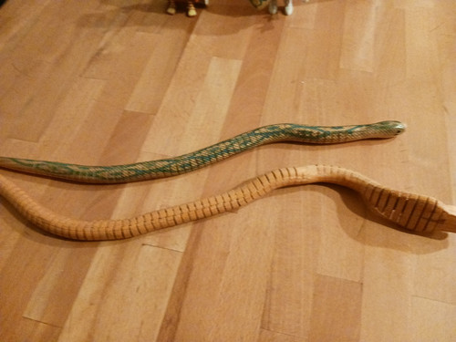 Vintage wooden snake 2 - vintage, of
