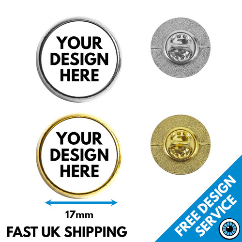 17mm custom lapel pin - 17mm, badges