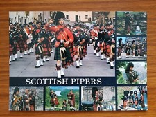 Scottish Pipers Multiview Postcard - Great Highland Pipes, Scotland
