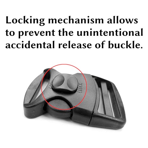 Side release buckles lockable - release,