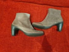 ECCO Sculptured 65 Mid Cut Zip Boots Nubuck Coffee Womens Size EU 40 UK Size 7