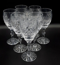 7x Tutbury Richmond Cut Crystal Sherry / Small Wine Glasses - 16cm/150ml Vintage