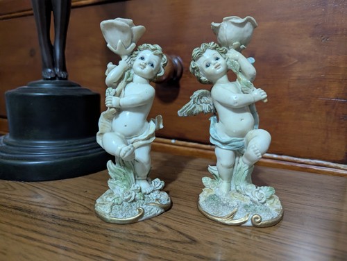 Vintage porcelain candle - vintage,