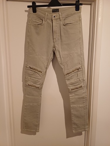Zara man jeans grey zips - zara,
