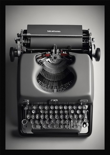 Modern vintage typewriter - modern,
