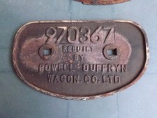 BR Tope Spoil D Wagon Plate