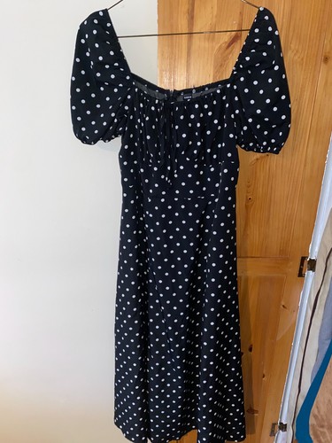 Black white polka dot midi - polka,