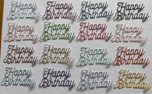 Happy birthday die cut - 16,