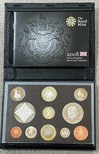 UK ROYAL MINT 2008 11-COIN PROOF SET  IN BOX + COA (REF.N1.)