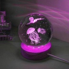 3d Jellyfish Laser Engraved