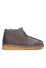 Clarks Originals Ladies DESERT TREK HI Grey Suede Warmlined Boots 4 D / 37