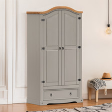 Corona Wardrobe Grey 2 Door 1