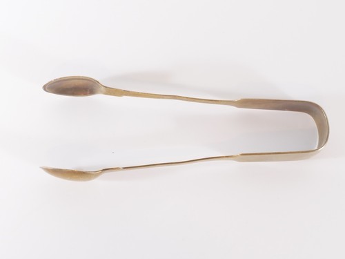 Vintage gold tone sugar tongs - gold,