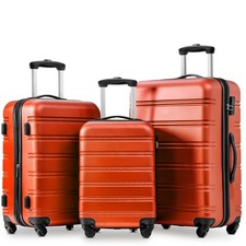 ABS Hard shell Travel Trolley Suitcase 4 wheel Luggage 20,24,28 inch Or SET OF 3