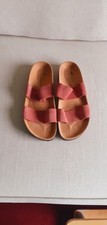 Biocomfort Dusty Pink Leather Slippers Size 6