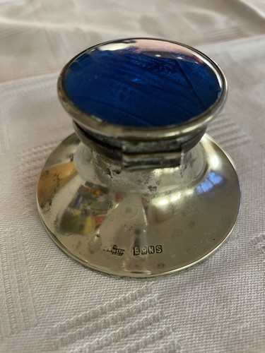 Ink well art deco - deco, silver