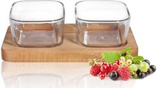 Set wooden base - 2, bowls