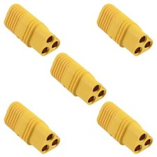 5 x Female MT60 3 Pin Gold Plated Connector 30A Amass