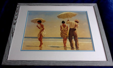 Jack Vettriano Large Framed + Mounted Print From Beach Days Collection 87cm x 67