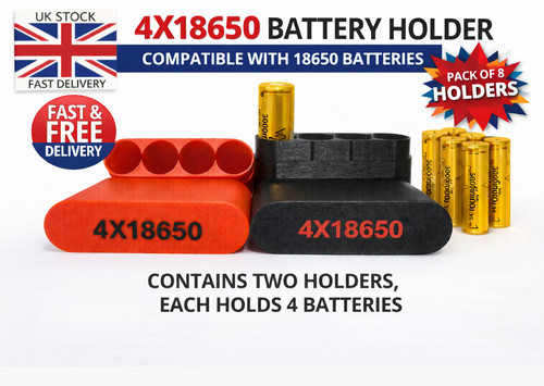 Battery case 18650 holder - 2x,