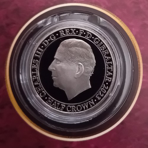 Gibraltar half crown proof - gibraltar:,