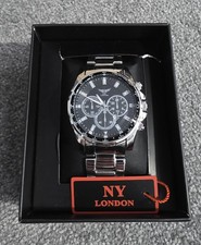 NY LONDON Silver and Black