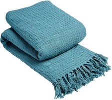 Lisbon Throw 100% Cotton Plain