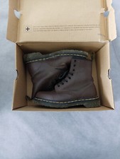 Used with box, Dr Martins, 1460 air wear, brown scotch grain boots size 4