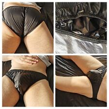 *SHINY INSIDE* CONTOURED BRIEFS in glossy ultra-thin PU-coated nylon (XS to XL)