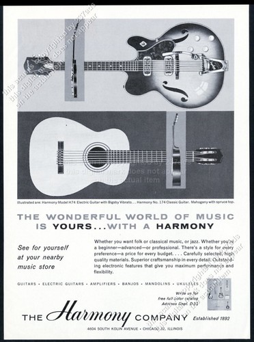 1963 harmony h74 electric - harmony,