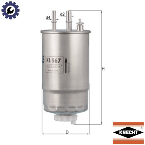 Fuel filter 567 for - fuel, kl