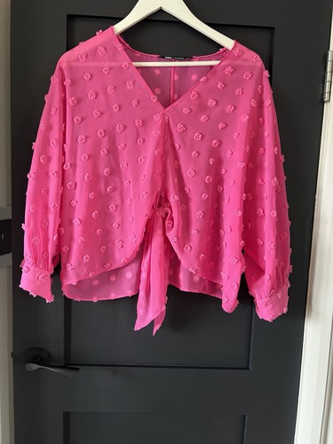 Zara pink top 14 vgc - pink,