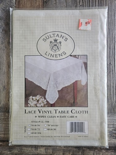 Vtg sultans linens vinyl - vtg, white