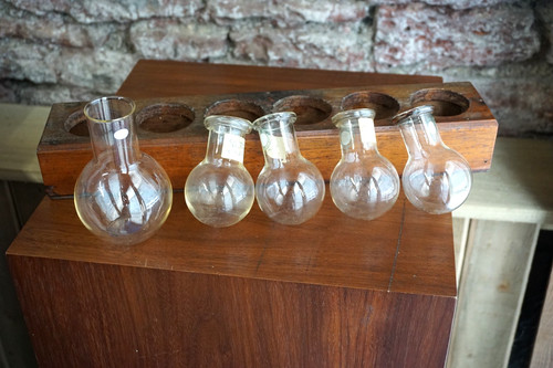 Mid century lab oak rack - lab,